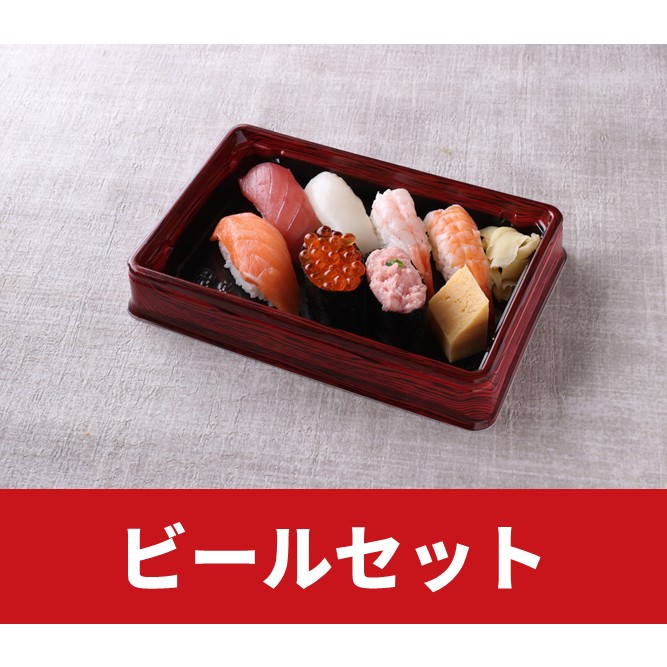 並にぎり＋ビール（柿家すし・どんまつ）